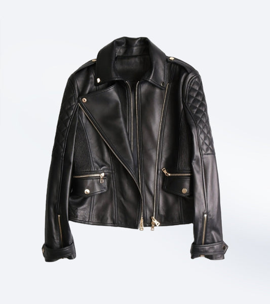 Asymmetrical Female Biker Jacket