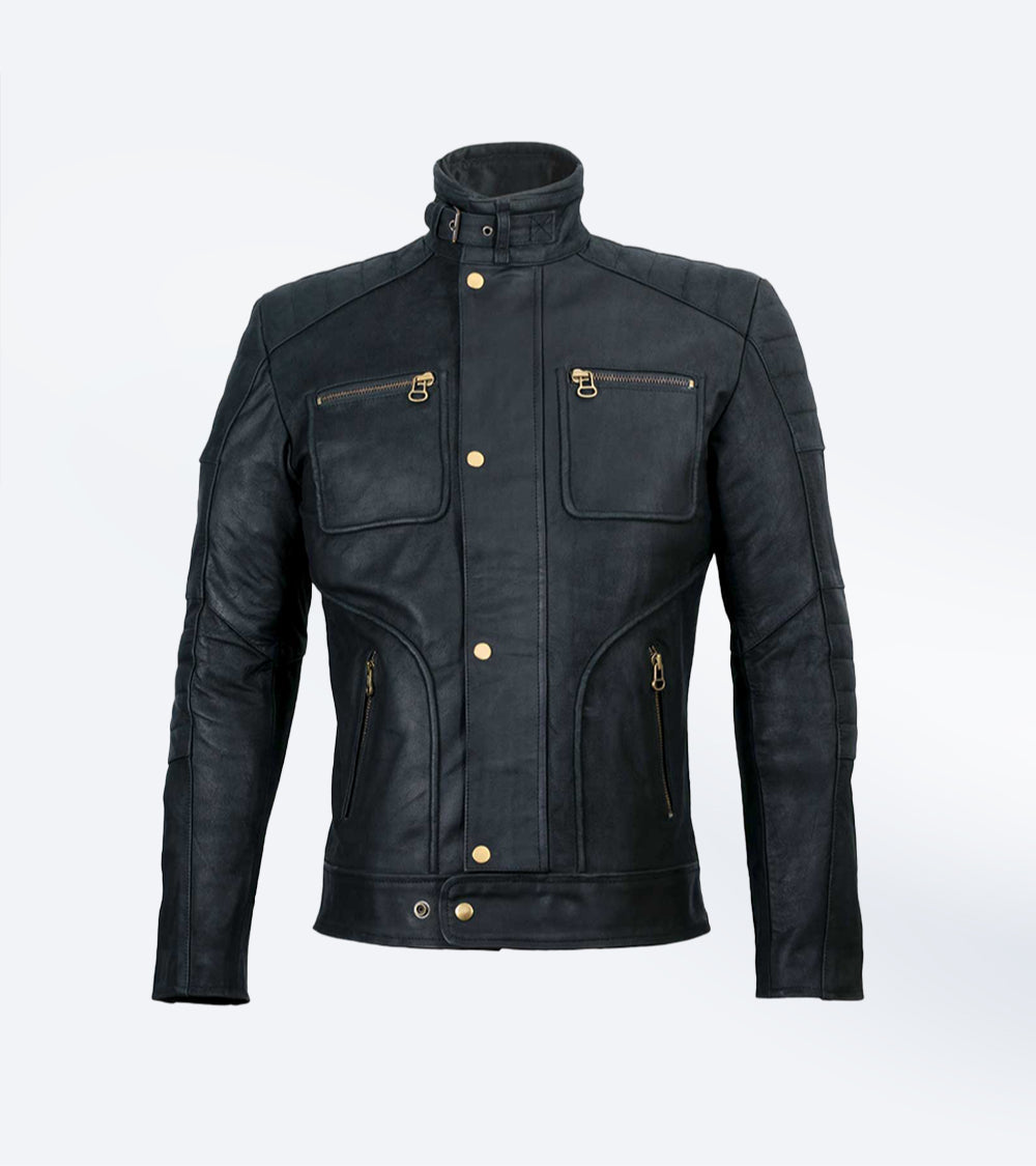 Café Racer Jacket with Nubuck Finish